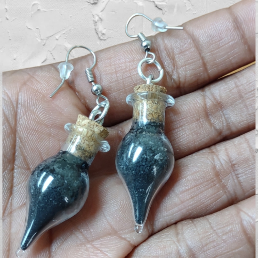 Black Salt Protection Earrings